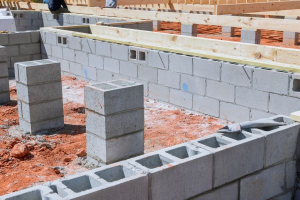 Cement Block Installation in Statesville